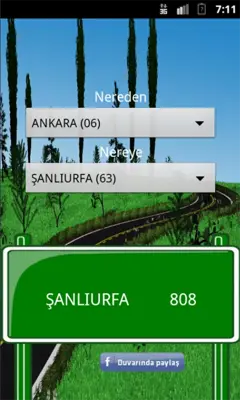 SehirlerArasiMesafe android App screenshot 0